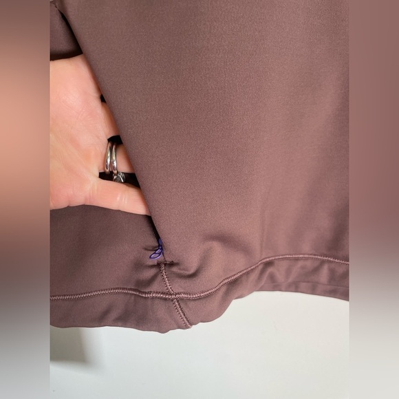 Brown Quarter-Zip Pullover with Purple Accents - Picture 8 of 11